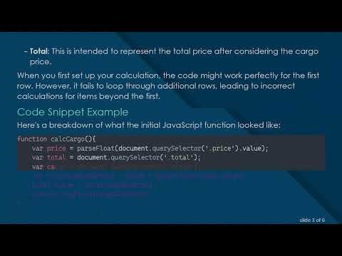 How to Loop Through Table Rows for Calculating Total Price in JavaScript