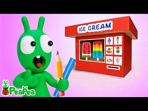 Pea Pea Builds a DIY Ice Cream Vending Machine – Clay Stop Motion Animation 🍦