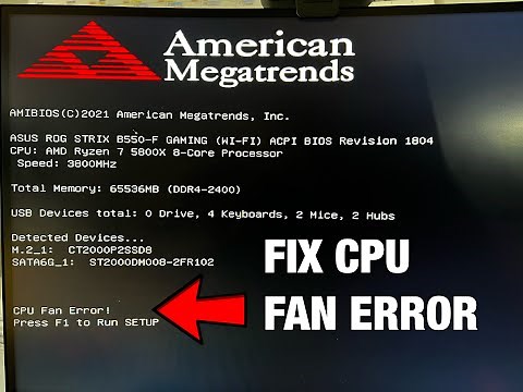 CPU Fan Error and How to Fix It