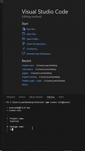 HOW TO CREATE A REACT APP IN 30 SECONDS! #shorts #programming #react