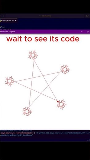 Making stars using turtle subscribe for more tutorials , tips. #python #pythonprogramming #turtle