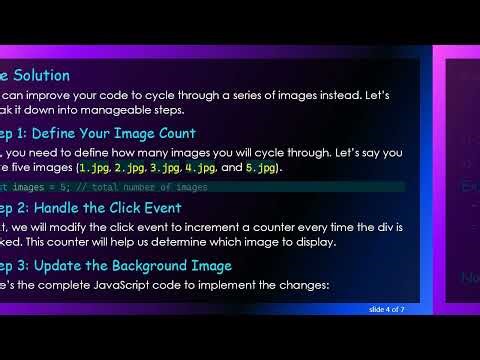 Changing the background image of a div on Click Using JavaScript