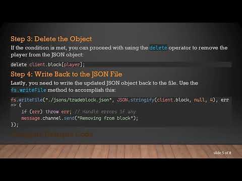 How to Delete an Object from a JSON File in JavaScript