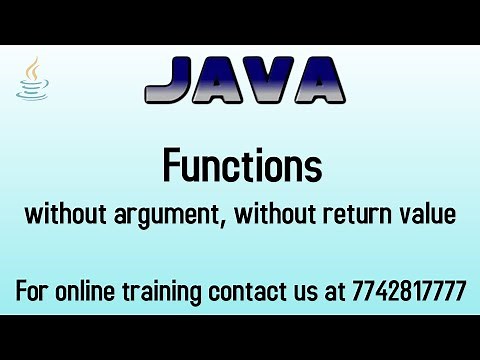 functions in java | function without argument without retrun value
