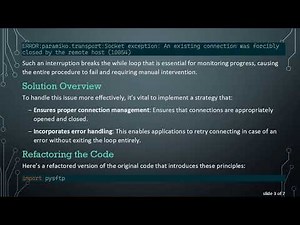 Resolving Python SFTP Connection Issues: Handling Remote Host Socket Closures
