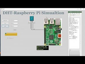 simulation of raspberry pi with DHT11 sensor | simulation of raspberry pi with temperature sensor