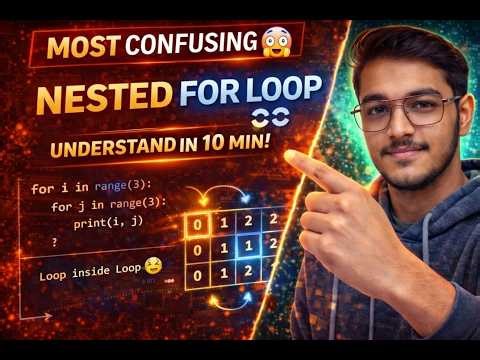Nested For Loop in Python 😳 | Star Pattern Programs Explained Step-by-Step