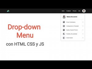 Cómo crear un Menú Desplegable de Perfil con HTML, CSS y JS