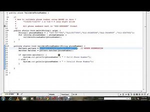 HOW TO VALIDATE PHONE NUMBER USING REGEX IN JAVA