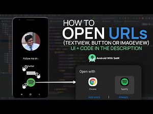 How to open URLs using Intent in Android Studio 2021 (TextView, ImageView & Button) | CODE PROVIDED