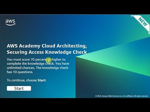 Module 3 Knowledge Check Answers || Securing Access || AWS CLOUD ARCHITECTING || NEW and Updated