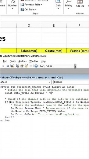 Automatically Rename Excel Sheets Based on Cell Values with VBA