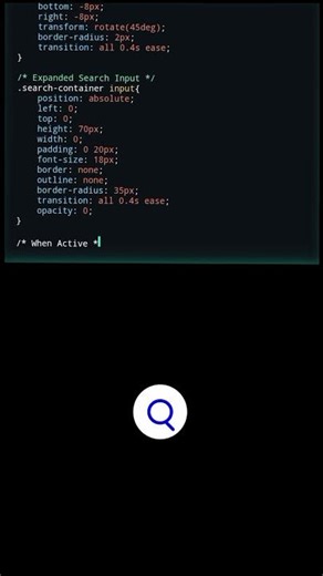 By using CSS make a search icon and function