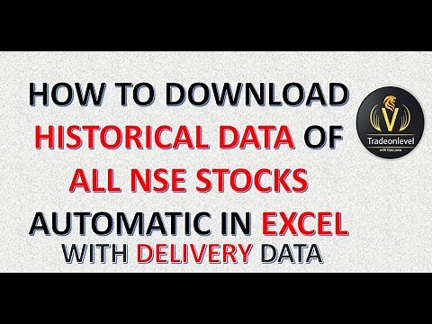 Download all nse stock historical data in excel in one click | import stock market data in excel