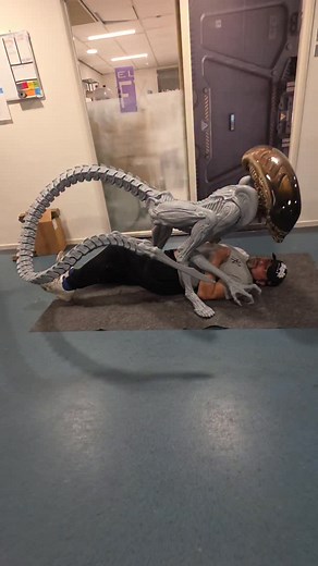 I built a tube frame to stabilize the dog alien. I encountered many setbacks; some parts were too heavy, especially the tail. I had to reinforce it. It took 23 hours of continuous work to get it stable. Now I need to do some finishing touches before I can paint the entire alien. Made on a #CrealityK2Plus Made by DoubleDomeStudio in collaboration with the dioramabuilder Special thanks to 123 3d.nl 3d design by: 3dklos #bigchap #xenomorph #alienqueen #alien #aliendog #bigchap #aliens #xenomorph #a