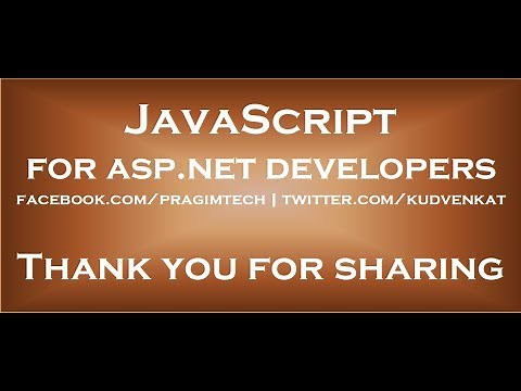 Javascript for asp.net developers