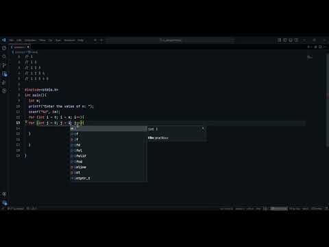 C Pattern Program | Number Triangle Using Loops...