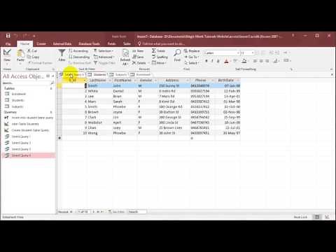 SQL with Microsoft Access 2016 Lesson 7 - Subqueries