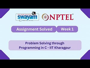 Problem Solving Through Programming In C Week 1 || NPTEL ANSWERS 2026 #nptel #nptel2026 #myswayam