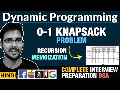 0/1 Knapsack Problem using dynamic programming complete | Recursive solution with memoization