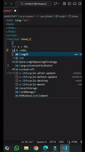 Block Level Variables in JavaScript Explained in 30 Seconds ⚡ | let & const #Shorts
