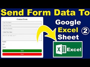 How to send HTML form data to google sheets, how to send form data in excel, Form to excel sheet