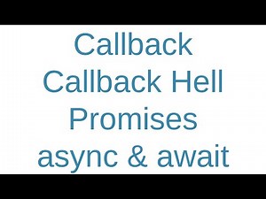 JavaScript Callbacks, Callback Hell Promises & Async/Await Explained with Examples