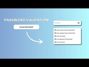 Password Validation in HTML, CSS, and JavaScript | Step-by-Step Tutorial