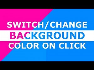 Change Background Color On Click - HTML CSS and Javascript