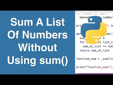 Find Sum Of A List Without Using sum() | Python Example