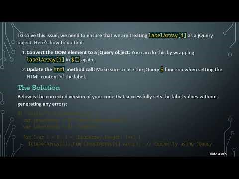 Dynamically Set Label Values in JavaScript
