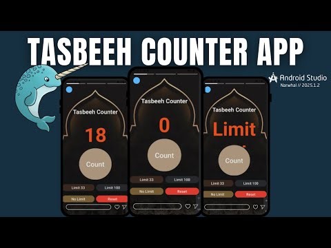 Android App Development Tutorial - Create Tasbeeh App In Android Studio