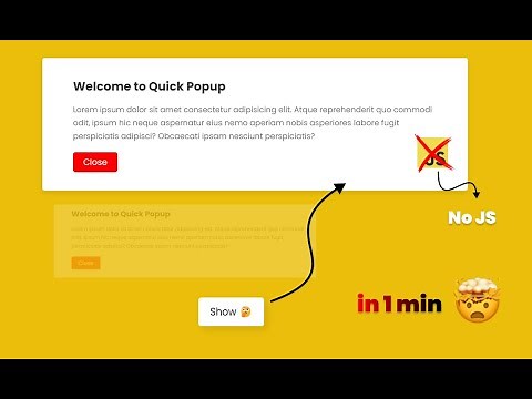 🚀 Create a Popup in Less Than a Minute Without JavaScript! 😲