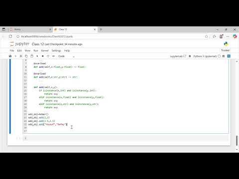 Basic Function Overload Concept / Code in Python Programming Language | Python Programming | SMIT