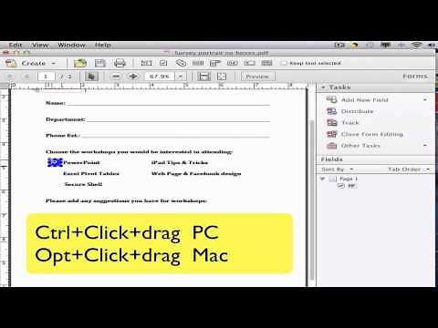 Adding Check Boxes in Adobe Acrobat Pro