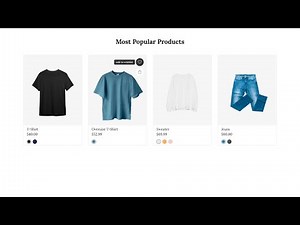 Responsive Product Cards and fetch data from JSON file using JavaScript