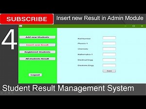 4. Student Result Management System in java - Insert new Result (JFrame, Mysql Database, Netbeans )