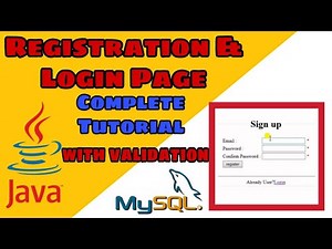 Registration & Login Page | Complete Tutorial | JSP & Servlet | Java | MySQL | JavaScript | Eclipse