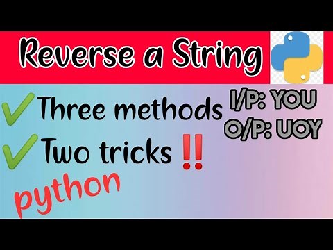 How to reverse a string in python, Using for loop & without for loop