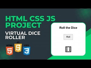 Virtual Dice Roller Using HTML CSS & JS | Virtual Dice Roller | HTML CSS JS | Mini Project