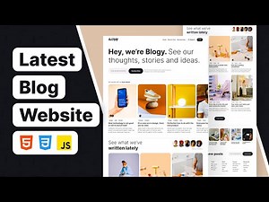 How to Build Responsive Blog Website Using HTML CSS JavaScript