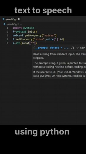 AI agent · Data Science · Web · Apps | Python offers several libraries for converting text to speech (TTS). The most popular ones are: 1. pyttsx3 (Offline) This library works... | Instagram