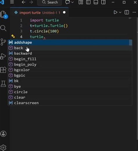 How to draw a circle in python with turtle/ python tutorial #coding#shortvideo #programming #python