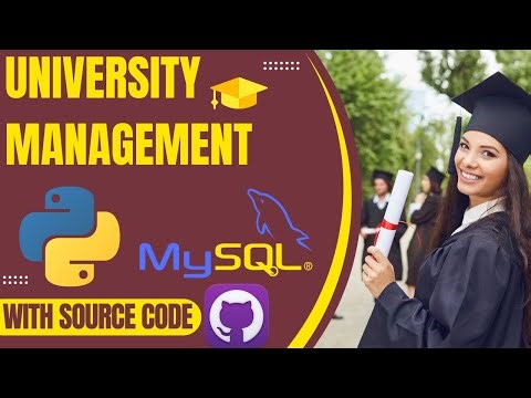 GUI Python Projects: University Management Project tutorial with Tkinter and Mysql