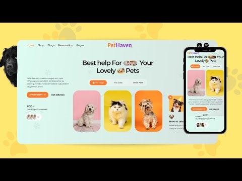 Responsive Website Design Using HTML & CSS Only | Pet Shop Website Design