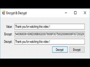 C# Tutorial - Encrypt and Decrypt a string (the easy way) | FoxLearn