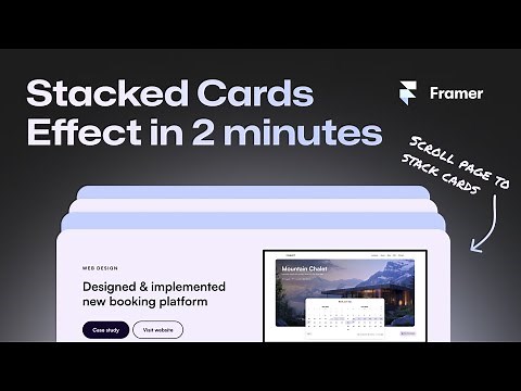 Stacked Cards Effect in Framer (No-code tutorial)