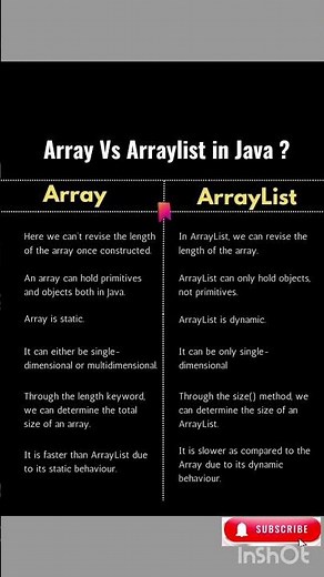Java Arrays vs. ArrayLists #coding #tech #softwaredevelopment