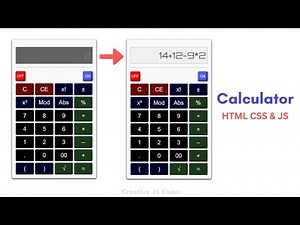 How to make a Calculator using HTML CSS and JavaScript. | Beginner JavaScript Project.