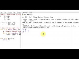 Matrix transpose without NumPy in Python